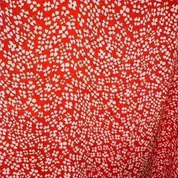 MANGO Long-Sleeve Floral Mini Dress – V-Neck, Ruffle Hem, Size 4 - Picture 4 of 5